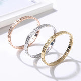 Hollow CZ Crystal Bracelet Stainless Steel Classic For Women