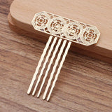 10 PCS 47x55mm Metal Copper Hair Combs Base for Jewelry Making