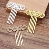 10 PCS 47x55mm Metal Copper Hair Combs Base for Jewelry Making