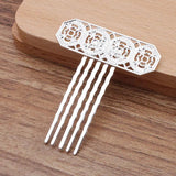 10 PCS 47x55mm Metal Copper Hair Combs Base for Jewelry Making