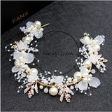 Pearl Flower Headband Bridal Wedding Crown Hair Accessories Hair Band Tiara