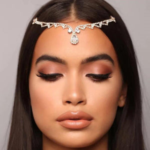 Crystal Bridal Head Chain Tiara Hair Jewelry Wedding Rhinestone Headband