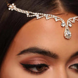 Crystal Bridal Head Chain Tiara Hair Jewelry Wedding Rhinestone Headband