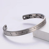 Footprint Vintage Men's Cuff Bangle Titanium Steel Bracelet