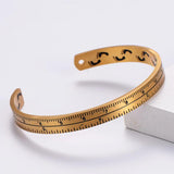 Footprint Vintage Men's Cuff Bangle Titanium Steel Bracelet