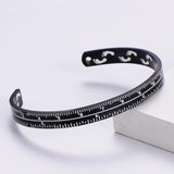 Footprint Vintage Men's Cuff Bangle Titanium Steel Bracelet
