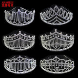 Tassel Rhinestone Big Pageant Crown Bridal Tiara