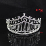 Tassel Rhinestone Big Pageant Crown Bridal Tiara