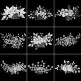 Silver Rhinestone Wedding Hair Comb Pearl Crystal Hair Accessories