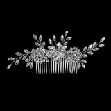 Silver Rhinestone Wedding Hair Comb Pearl Crystal Hair Accessories
