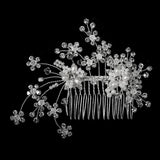 Silver Rhinestone Wedding Hair Comb Pearl Crystal Hair Accessories