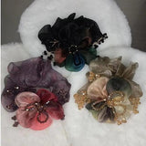 Silk Yarn Headdress Flower Cloth Hair Accessories for Women
