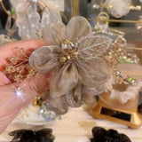 Silk Yarn Headdress Flower Cloth Hair Accessories for Women