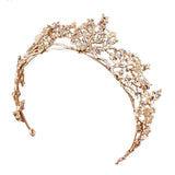 Crystal Crown Hair Accessories Bride Silver Rose Headwear