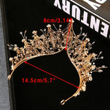 Crystal Crown Hair Accessories Bride Silver Rose Headwear
