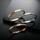 Cz Crystal Bracelets Stainless Steel Star Moon Heart Charms Bracelet for Women