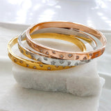 Cz Crystal Bracelets Stainless Steel Star Moon Heart Charms Bracelet for Women