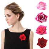 Velvet Cloth Rose Hair Clip Wedding Party Hair Accessories