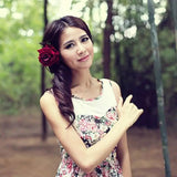 Velvet Cloth Rose Hair Clip Wedding Party Hair Accessories