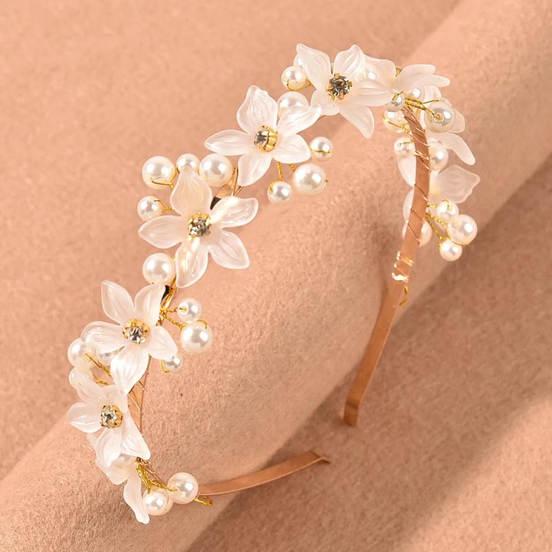 Hot Pearl Flowers Headband Bridal Hair Jewellery
