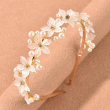 Hot Pearl Flowers Headband Bridal Hair Jewellery