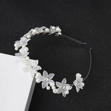 Hot Pearl Flowers Headband Bridal Hair Jewellery