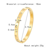 Zircon Star Shape Bangle Stainless Steel Woman Bracelet