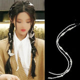 Pearl Beaded Hair Clip Hair Chain Clip Hair Rope For Braids