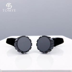 Men's Cufflinks XK19S093 High Matte Round Tuxedo Cuff Links