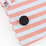 Men's Cufflinks XK19S093 High Matte Round Tuxedo Cuff Links