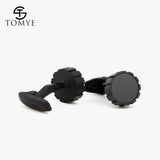 Men's Cufflinks XK19S093 High Matte Round Tuxedo Cuff Links