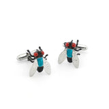 Men's Copper Fly Cuff Links Green
