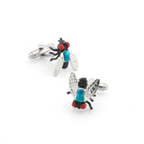 Men's Copper Fly Cuff Links Green