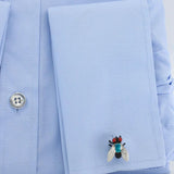 Men's Copper Fly Cuff Links Green