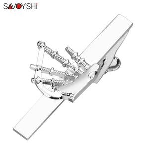 Bagpipe Music Tie Clip for Men Business Shirt Necktie Pin Clasp