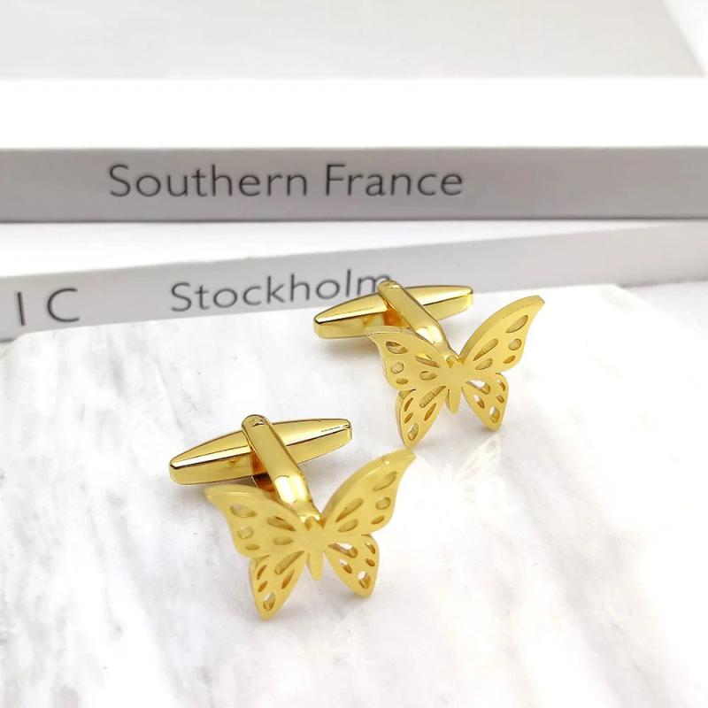 Personalised Butterfly Cufflinks for Women 2/Set Wedding Suit Cuff Links Gift