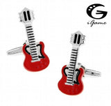 iGame Retail Shirt Cufflinks For Men Red Guitar