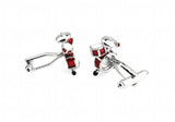 Red 3D Drum Cufflinks for Men - Novelty Gift