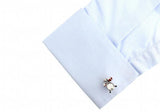 Red 3D Drum Cufflinks for Men - Novelty Gift