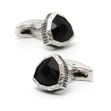 Men's Brown Crystal Triangle Cufflinks XK22S022