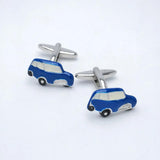 HUISHI Vintage Bus Parts Cufflinks Copper Material Silvery Mens Car Cuff Links