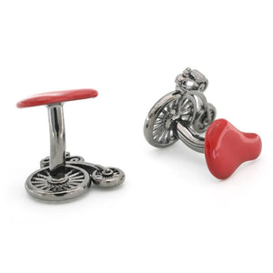 iGame Supply Bicycle Cufflinks Gunblack Leisure Bike Brass Cuff Links