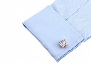 Pink Cufflinks Wholesale&retail Enamel Stripes Brass Material Gift For Men
