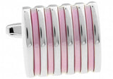 Pink Cufflinks Wholesale&retail Enamel Stripes Brass Material Gift For Men