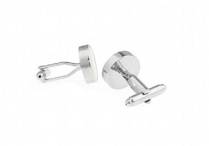 Shell Cufflinks Round Shell Natural Shell Decoration Gift For Men Cuff Links
