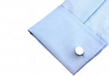 Shell Cufflinks Round Shell Natural Shell Decoration Gift For Men Cuff Links