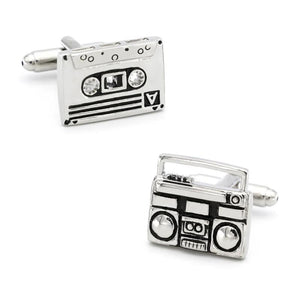 Men's Music Tape Player Cufflink Copper Material