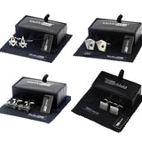 Classic Silver Cufflinks for Men in Bike Chain Box