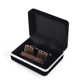 Wooden Cufflinks+Tie Clips Set for Men French Shirts Square Classic Cufflinks