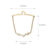 Crystal Zircon Antlers Tie Chain Deer Head Tassel Tie Clip Men's Accessories